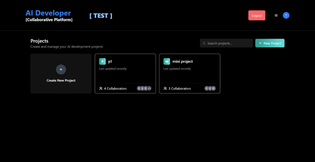AI IDE Platform mockup